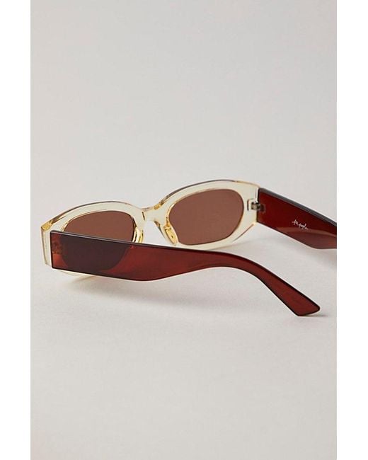 Free People Brown Wild Side Square Sunnies