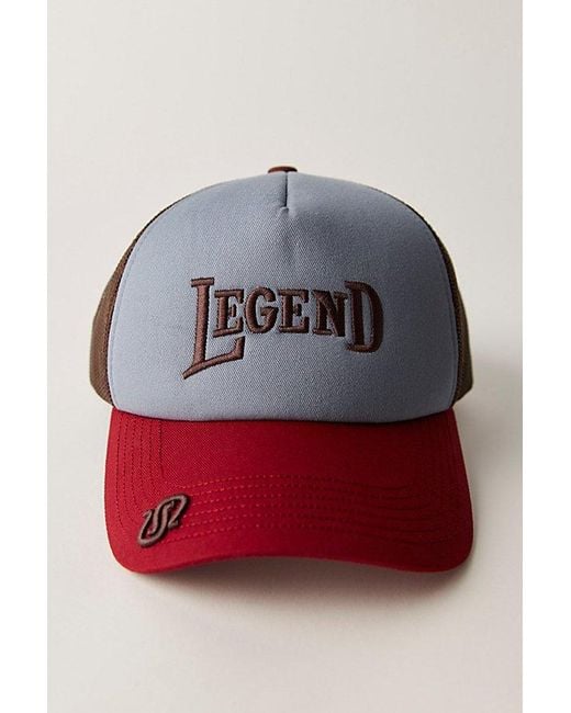 Urban Outfitters Red On The Road Trucker Hat By