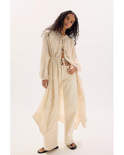 Free People Natural Lost And Found Duster Jacket