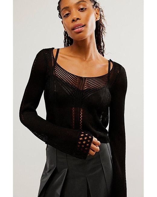 Free people deals black sweater