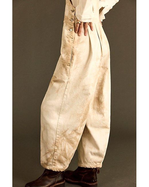 Free People Natural Felix Denim Dungarees