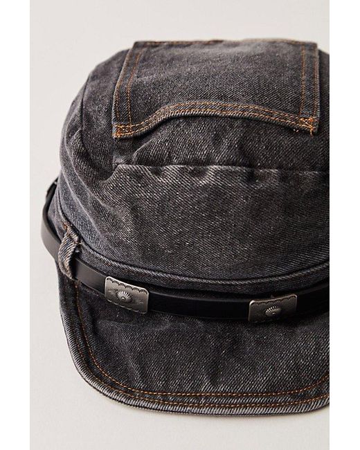 Free People Washed Cadet Denim Cap. Free People Washed Denim Cadet Hat in Black | Lyst main image 2
