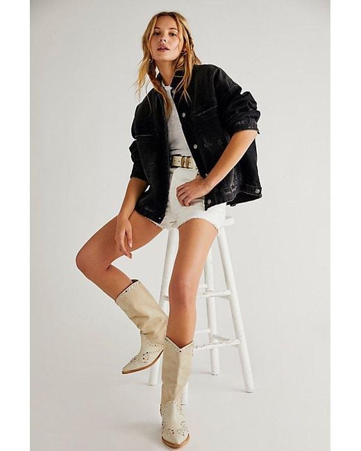 Free People Black We The Free Opal Swing Denim Jacket