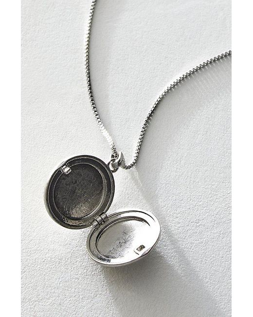 Free People Blue Be Mine Locket Necklace At In Moon