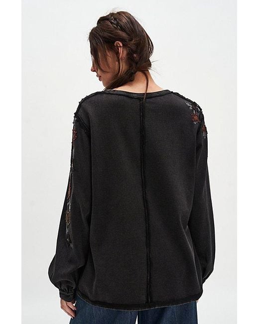 Free People Black Vines Long Sleeve