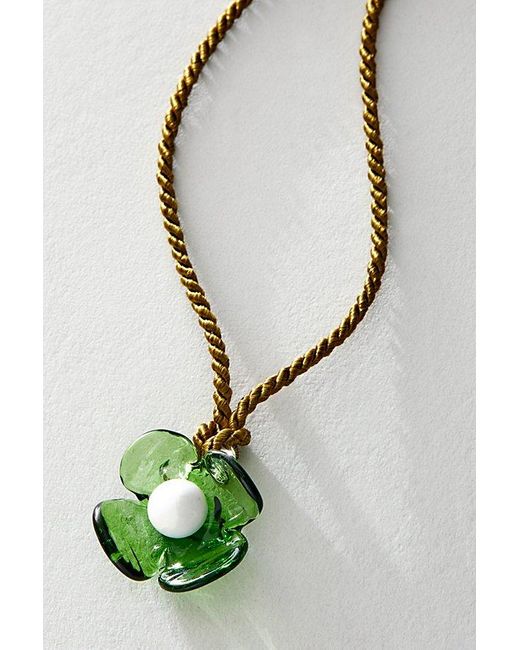Free People Green Pretty Baby Necklace