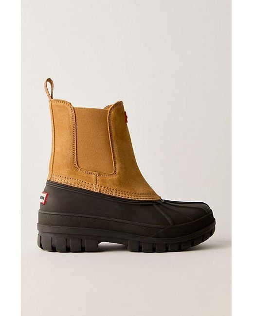 Hunter Black Sutton Chelsea Duck Boots