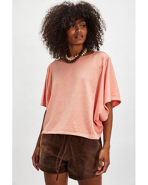 Free People Brown Next Level Tee
