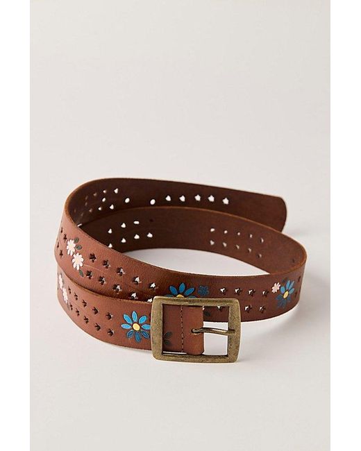 Free People Brown Eye Candy Leather Belt