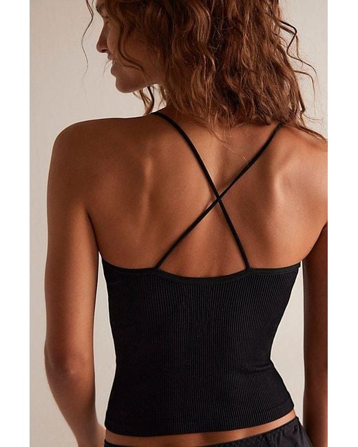 Free People Black Something To Love Cami