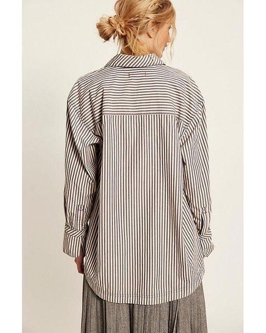 Free People Natural August Striped Pullover