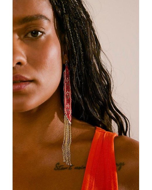 Free People Orange Could You Be Loved Dangle Earrings