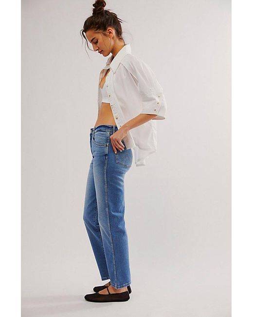 Wrangler Blue Sunset Mid-rise Straight Jeans