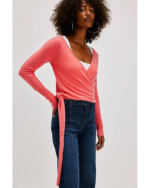 Free people coral sweater best sale