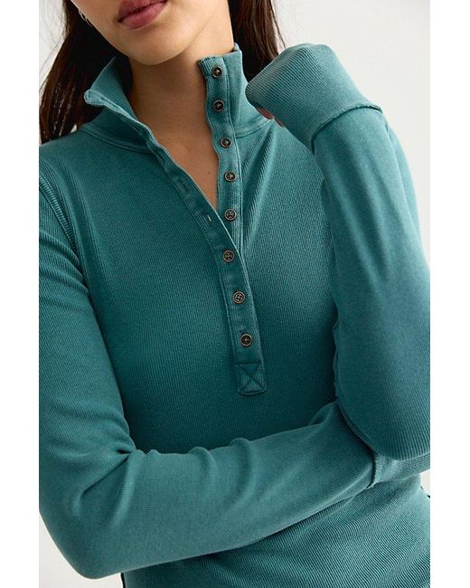 Free People Green Lake Solid Henley