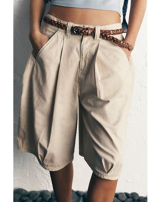 Free People Brown Sol Slim Stud Belt