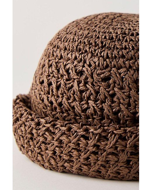 Free People Brown Sailor Straw Hat