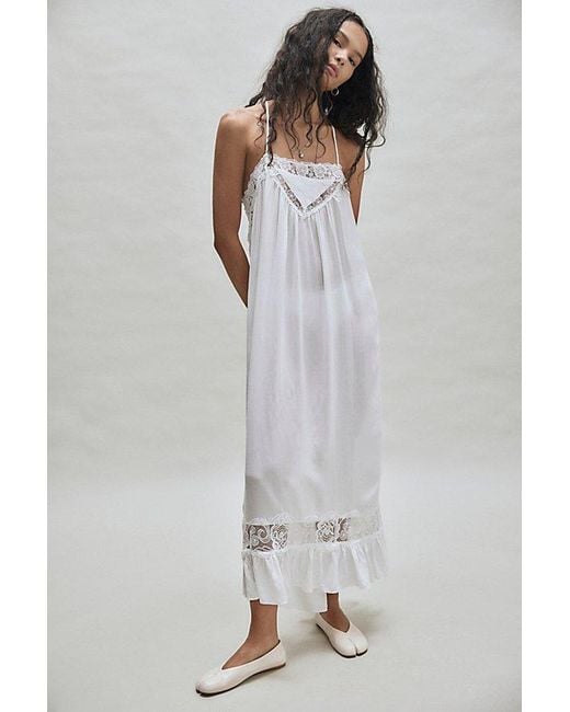 Free People Gray Kiss Me Later Maxi Slip Dress
