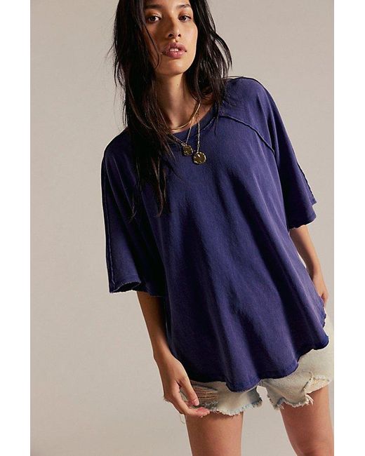 Free People Blue Dakota Tee