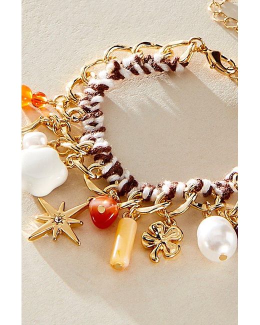 Free People Natural Bailey Charm Bracelet