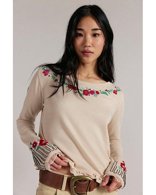 Free People Blue Carter Long Sleeve