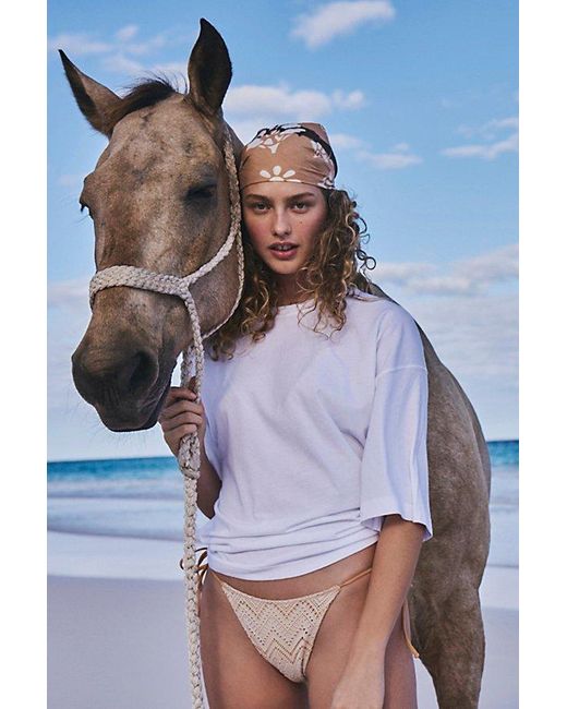 Free People White We The Free Perfect Oversized Tee