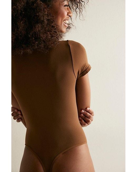 Intimately By Free People Brown Clean Lines Tee Bodysuit By