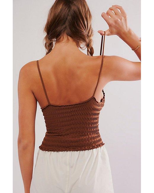 Intimately By Free People Brown Pucker Up Seamless Cami