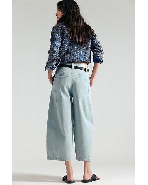 Free People Blue Lay Down Chino Trousers