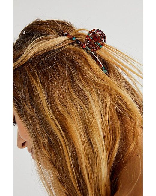 Free People Brown Fine Hair Claw