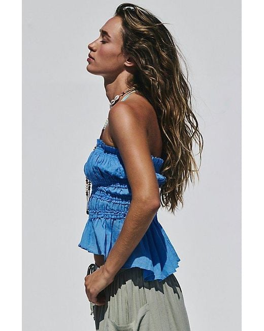 free-est Blue Daybreak Cotton Tube Top By