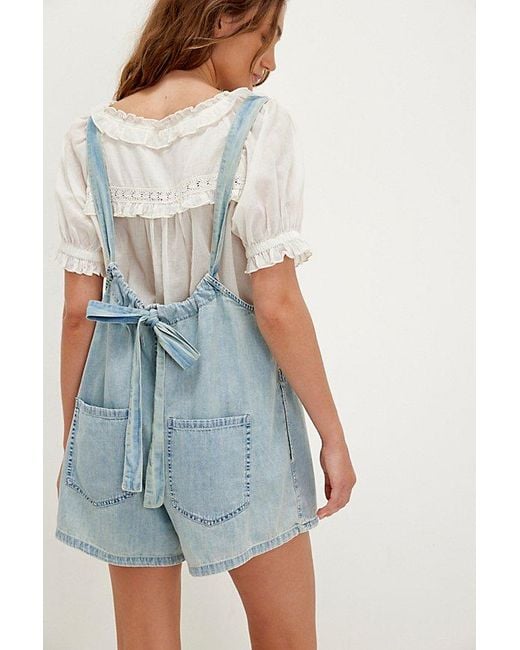 Free People Blue We The Free Freebird Shortalls
