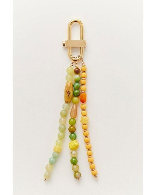Free People Black Prismatic Beaded Bag Charm