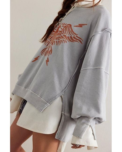 Free People Multicolor We The Free Graphic Camden Pullover