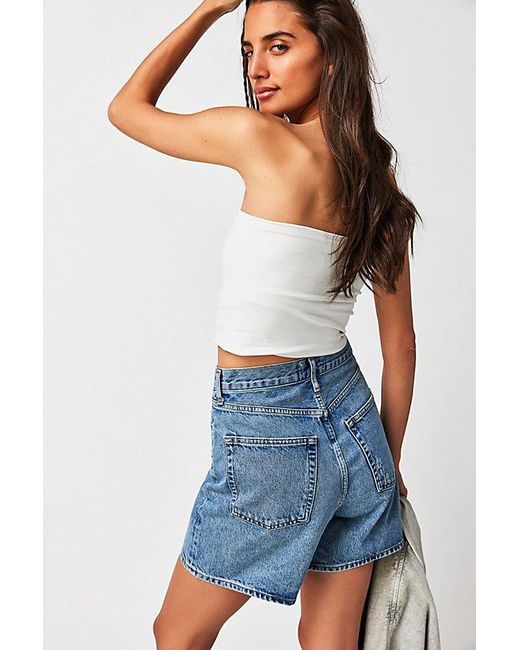 Agolde Gray Stella Shorts At Free People In Mode, Size: 26