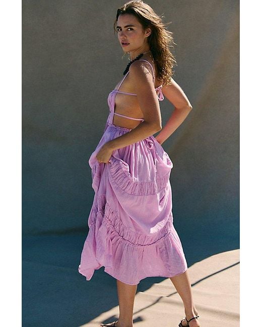 free-est Pink Taking Sides Maxi Dress By