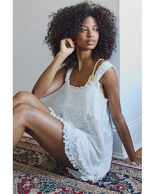 Free People Multicolor Dream Haze Embroidered Nightie