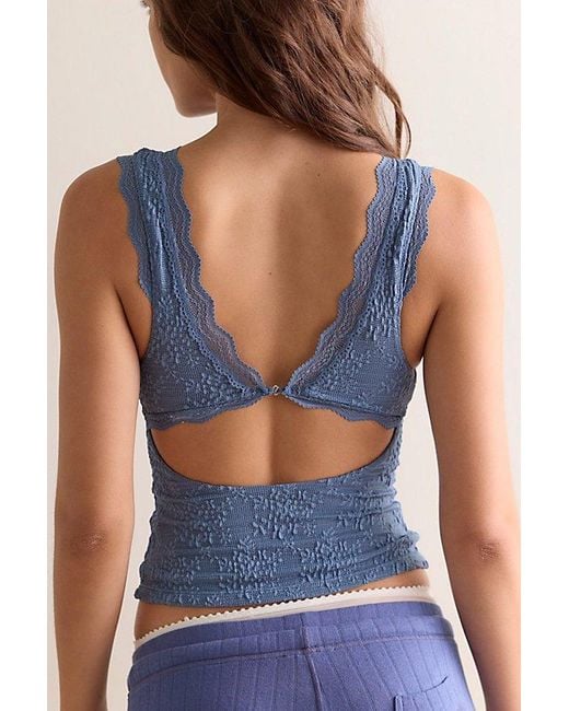 Intimately By Free People Blue Loved You First Lace Cami By