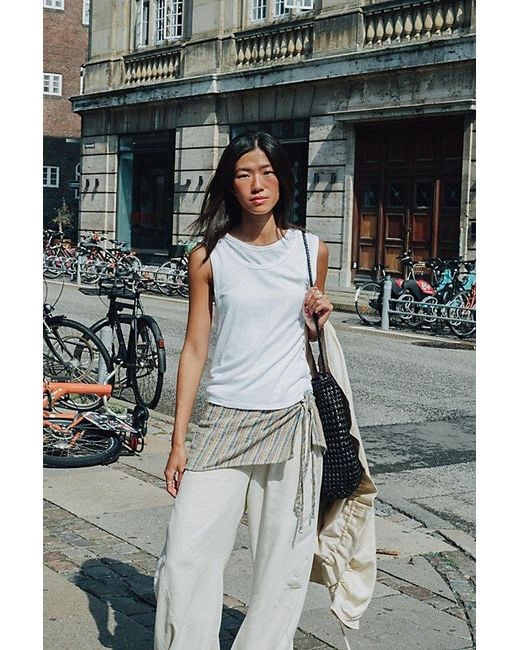 Free People Natural Beach Break Stripe Sarong