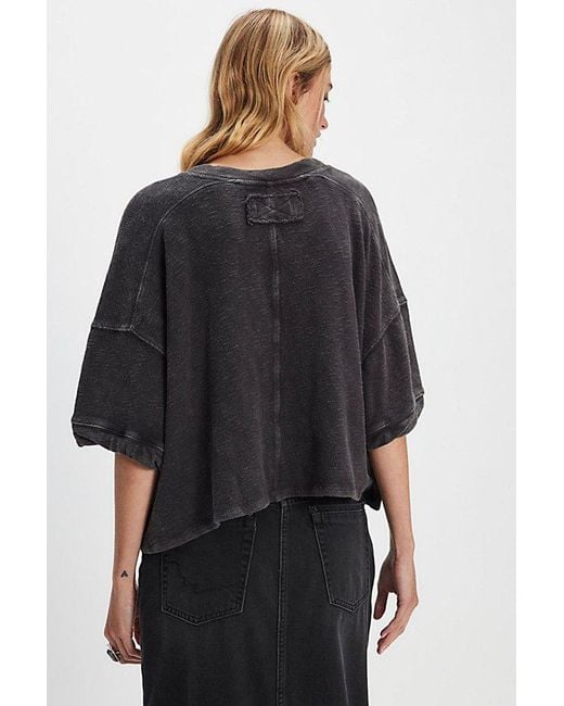 Free People Black Flashback Cardi Tee