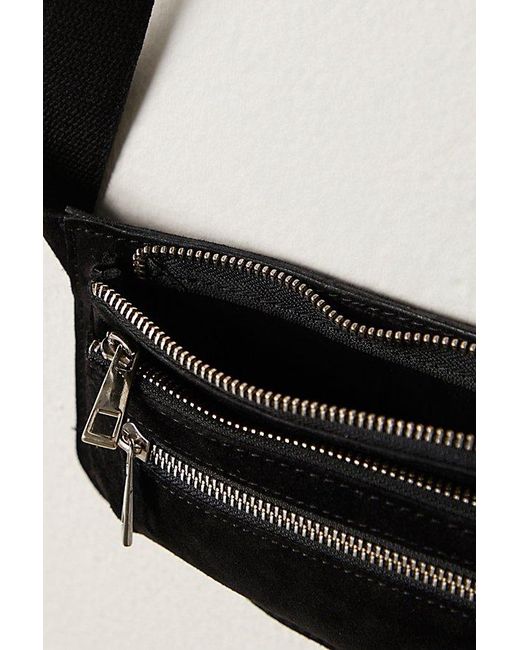 Free People Black Avalon Suede Sling Bag