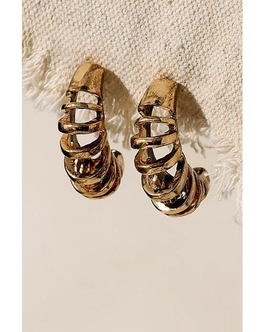 Free People Natural Zuzu Hoop Earrings