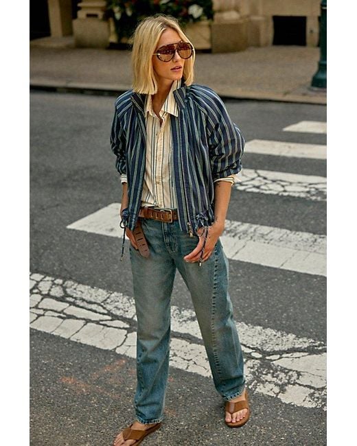 Free People Blue Kemper Slim Tapered Jeans