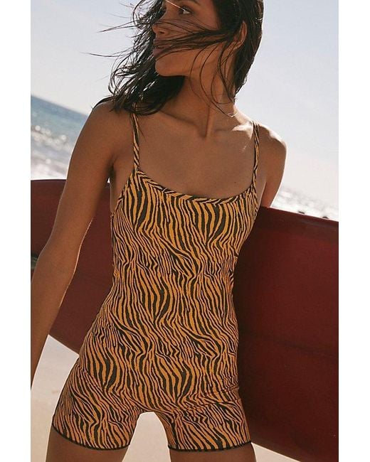 Free People Brown The Contour Surf Onesie