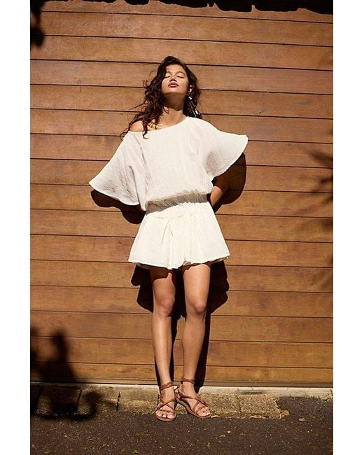 Free People Green Tiered Smocked Mini Dress