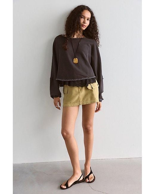 Free People Black To The East Pullover