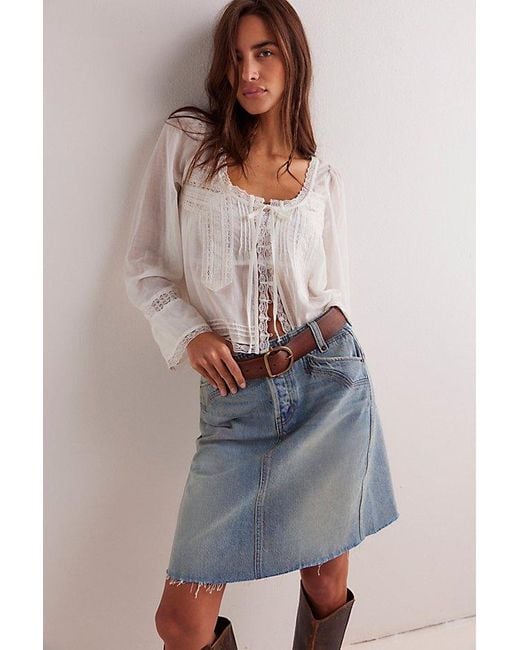 Free People Multicolor We The Free Suzy Denim Midi Skirt