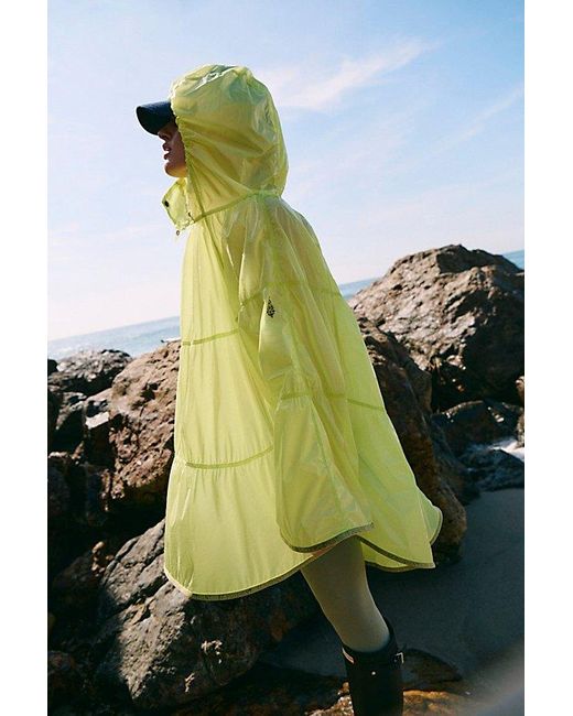 Fp Movement Green Rain Drop Packable Poncho