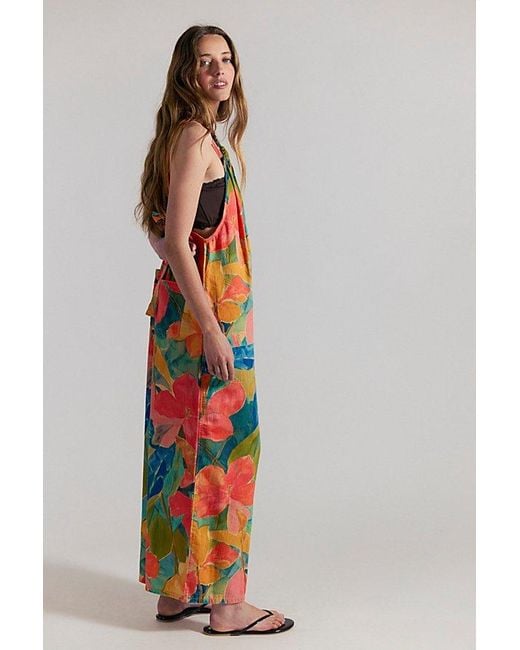 Free People White We The Free Freebird Printed Jumpsuit