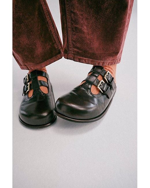 Free People Brown Shoreditch Buckle Mules